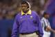 7 Oct 2001: Head coach Dennis Green of the Minnesota Vikings calls plays as his team is defeated by the New Orleans Saints at the Superdome in New Orleans, Louisiana. The Saints won 28-15. DIGITAL IMAGE. Mandatory Credit: Ronald Martinez/ALLSPORT