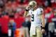 ATLANTA, GA - JANUARY 03: Drew Brees #9 of the New Orleans Saints reacts to a play during the first half against the Atlanta Falcons at the Georgia Dome on January 3, 2016 in Atlanta, Georgia. (Photo by Kevin C. Cox/Getty Images)