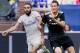 ANN ARBOR, MI - JULY 30: Jose Fernandez #6 of Real Madridtries to pull Nemanja Matic #21 of Chelsea off the ball during the first half at Michigan Stadium on July 30, 2016 in Ann Arbor, Michigan. (Photo by Duane Burleson/Getty Images)