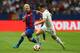 SOLNA, SWEDEN - AUGUST 03: Lionel Messi of FC Barcelona and Ben Chilwell of Leicester City during the International Champions Cup 2016 match between Barcelona and Leicester City at Friends arena on August 3, 2016 in Solna, Sweden. (Photo by Catherine Ivil