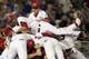 Bryan and his South Carolina teammates celebrating a College World Series title in 2011