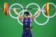 Thailand's Pimsiri Sirikaew competes in the Women's 58kg weightlifting competition at the Rio 2016 Olympic Games in Rio de Janeiro on August 8, 2016. / AFP / GOH Chai Hin (Photo credit should read GOH CHAI HIN/AFP/Getty Images)