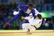 RIO DE JANEIRO, BRAZIL - AUGUST 09: Clarisse Agbegnenou of France (L) and Tina Trstenjak of Slovenia compete in the Women's -63kg gold medal bout on Day 4 of the Rio 2016 Olympic Games at the Carioca Arena 2 on August 9, 2016 in Rio de Janeiro, Brazil.