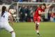 Sara Dabritz of Germany attempts a shot at goal against England during the '2016 She Believes Cup' match between the England and Germany at Nissan Stadium on March 6, 2016 in Nashville, Tennessee. / AFP / Michael B. Thomas (Photo credit should read