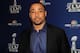 INDIANAPOLIS, IN - JANUARY 31: NBC studio analyst Rodney Harrison looks on during the Super Bowl XLVI Broadcasters Press Conference at the Super Bowl XLVI Media Canter in the J.W. Marriott Indianapolis on January 31, 2012 in Indianapolis, Indiana. (Phot