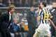 Lichtsteiner celebrates with current Chelsea boss Antonio Conte