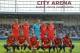 (Back row L to R) England's midfielder Eric Dier, England's defender Gary Cahill, England's goalkeeper Joe Hart, England's midfielder Jordan Henderson and England's defender John Stones, (front row L to R) England's defender Kyle Walker, England's forward