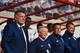 TRNAVA, SLOVAKIA - SEPTEMBER 04: (L-R) Sam Allardyce manager of England, Sammy Lee assistant manager of England, Craig Shakespeare coach of England and Martyn Margetson goalkeeping coach of England look on prior to the 2018 FIFA World Cup Group F qualify