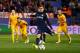 MADRID, SPAIN - APRIL 13: Antoine Griezmann of Atletico Madrid scores from the penalty spot for his team's second goal during the UEFA Champions League quarter final, second leg match between Club Atletico de Madrid and FC Barcelona at the Vincente Calde