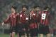 Albertini (far left) and Rijkaard (second right) defend a free-kick.