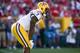 GREEN BAY, WI - SEPTEMBER 3: Leonard Fournette #7 of the LSU Tigers lines up as a running back in the third quarter against the Wisconsin Badgers at Lambeau Field on September 3, 2016 in Green Bay, Wisconsin. (Photo by Dylan Buell/Getty Images)