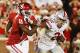 NORMAN, OK - SEPTEMBER 17: Dede Westbrook #11 of the Oklahoma Sooners tackles Marshon Lattimore #2 of the Ohio State Buckeyes as he ran an interception back in the first half of their game at Gaylord Family Oklahoma Memorial Stadium on September 17, 2016