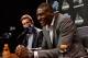ORLANDO, FL - JULY 7: Orlando Magic general manager Rob Hennigan and head coach Frank Vogel introduce new Magic player Bismack Biyombo during a press conference on July 7, 2016 at Amway Center in Orlando, Florida. NOTE TO USER: User expressly acknowledge