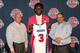 AUBURN HILLS, MI - JUNE 27: Detroit Pistons introduce 2015 Draft Picks Stanley Johnson #3 at a press conference on June 27, 2015 at the Palace of Auburn Hills in Auburn Hills, Michigan. NOTE TO USER: User expressly acknowledges and agrees that, by downloa