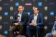 BROOKLYN, NY - July 20: General Manager Sean Marks and Kenny Atkinson introduce the newest members of the Brooklyn Nets team at the HSS Training Facility on July 20, 2016 in Brooklyn, New York. NOTE TO USER: User expressly acknowledges and agrees that, b