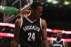 BOSTON, MA - NOVEMBER 20: Rondae Hollis-Jefferson #24 of the Brooklyn Nets reacts after a foul is called against him during the second half at TD Garden on November 20, 2015 in Boston, Massachusetts. NOTE TO USER: User expressly acknowledges and agrees t