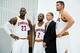 CLEVELAND, OH - SEPTEMBER 26: LeBron James #23, Kyrie Irving #2, head coach Tyronn Lue and Kevin Love #0 the Cleveland Cavaliers pose for a portrait during media day at Cleveland Clinic Courts on September 26, 2016 in Cleveland, Ohio. NOTE TO USER: User e