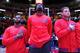 LOS ANGELES, CA - OCTOBER 31: Chris Paul #3 of the Los Angeles Clippers, DeAndre Jordan #6 of the Los Angeles Clippers, and Blake Griffin #32 of the Los Angeles Clippers stand for the national anthem before the game against the Sacramento Kings on Octobe
