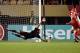 Macedonia's forward Ilija Nestorovski scores a goal during the FIFA World Cup 2018 qualifying football match Macedonia versus Italy on October 9, 2016 at Philip II of Macedon stadium in Skopje. / AFP / DIMITAR DILKOFF (Photo credit should read DI