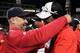 Ortiz and Francona won together with the 2004 and 2007 Red Sox (above), but Francona's Indians ended Ortiz's career Monday.