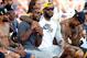 CLEVELAND, OH - JUNE 22: Kyrie Irving #2, LeBron James #23 and J.R. Smith #5 of the Cleveland Cavaliers look on during the Cleveland Cavaliers 2016 NBA Championship victory parade and rally on June 22, 2016 in Cleveland, Ohio. (Photo by Mike Lawrie/Gett