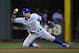 SAN FRANCISCO, CA - OCTOBER 11: Javier Baez #9 of the Chicago Cubs fields a ground ball against the San Francisco Giants during Game Four of their National League Division Series at AT&T Park on October 11, 2016 in San Francisco, California. (Photo by T