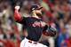 CLEVELAND, OH - OCTOBER 14: Corey Kluber #28 of the Cleveland Indians throws a pitch against the Toronto Blue Jays during game one of the American League Championship Series at Progressive Field on October 14, 2016 in Cleveland, Ohio. (Photo by Maddie M