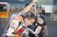 MOTEGI, TOCHIGI - OCTOBER 16: Marc Marquez of Spain and Repsol Honda Team celebrates the victory with team at the end of the MotoGP race and the victory of the 2016 World MotoGP Championship during the MotoGP of Japan - Race at Twin Ring Motegi on Octobe