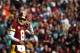 LANDOVER, MD - OCTOBER 16: Quarterback Kirk Cousins #8 of the Washington Redskins looks on against the Philadelphia Eagles in the fourth quarter at FedExField on October 16, 2016 in Landover, Maryland. (Photo by Patrick Smith/Getty Images)