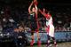 WASHINGTON, DC - OCTOBER 4: Goran Dragic #7 of the Miami Heat shoots against the Miami Heat during a preseason game on October 4, 2016 at Verizon Center in Washington, DC. NOTE TO USER: User expressly acknowledges and agrees that, by downloading and or u