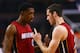 BOSTON, MA - FEBRUARY 27: Goran Dragic #7 of the Miami Heat talks with Josh Richardson #0 during the third quarter against the Boston Celtics at TD Garden on February 27, 2016 in Boston, Massachusetts. (Photo by Maddie Meyer/Getty Images)