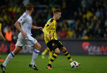 ALTACH, AUSTRIA - AUGUST 05:  Dzenis Burnic of Dortmund in action during the friendly match between AFC Sunderland v Borussia Dortmund at Cashpoint Arena on August 5, 2016 in Altach, Austria.  (Photo by Deniz Calagan/Getty Images)