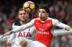 Tottenham Hotspur's Dutch striker Vincent Janssen (L) vies with Arsenal's Spanish defender Hector Bellerin during the English Premier League football match between Arsenal and Tottenham Hotspur at the Emirates Stadium in London on November 6, 2016. / AFP