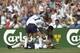 15 Jun 1996: Paul Gascoigne of England celebrates scoring England's second goal in the England v Scotland match in Group A of the European Football Championships at Wembley. England beat Scotland 2-0.