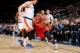 NEW YORK, NY - NOVEMBER 2: Eric Gordon #10 of the Houston Rockets drives to the basket against the New York Knicks on November 2, 2016 at Madison Square Garden in New York City, New York. NOTE TO USER: User expressly acknowledges and agrees that, by dow