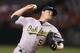 ANAHEIM, CA - SEPTEMBER 28: Sonny Gray #54 of the Oakland Athletics pitches during the first inning of a game against the Los Angeles Angels of Anaheim at Angel Stadium of Anaheim on September 28, 2016 in Anaheim, California. (Photo by Sean M. Haffey/Ge