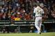 BOSTON, MA - MAY 09: Sonny Gray #54 of the Oakland Athletics returns to the dugout after being pulled in the fourth inning during the game against the Boston Red Sox at Fenway Park on May 9, 2016 in Boston, Massachusetts. (Photo by Adam Glanzman/Getty I