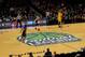 NEW YORK, NY - NOVEMBER 24: Overall view of the FanDuel logo at the Legends Classic, played between the LSU Tigers and the North Carolina State Wolfpack at the Barclays Center on November 24, 2015 in the Brooklyn borough of New York City. FanDuel was t