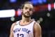 TORONTO, ON - NOVEMBER 12: Joakim Noah #13 of the New York Knicks during NBA game action against the Toronto Raptors at Air Canada Centre on November 12, 2016 in Toronto, Canada. NOTE TO USER: User expressly acknowledges and agrees that, by downloading an