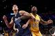 LOS ANGELES, CA - NOVEMBER 08: Dwight Powell #7 of the Dallas Mavericks and Tarik Black #28 of the Los Angeles Lakers push for position during the second half of a game at Staples Center on November 8, 2016 in Los Angeles, California.NOTE TO USER: User e