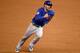 CLEVELAND, OH - NOVEMBER 02: Kris Bryant #17 of the Chicago Cubs runs on his way to scoring a run on an RBI single hit by Anthony Rizzo #44 (not pictured) during the fifth inning against the Cleveland Indians in Game Seven of the 2016 World Series at Pro