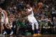 BOSTON, MA - NOVEMBER 18: Kevin Durant #35 of the Golden State Warriors handles the ball during a game against the Boston Celtics on November 18, 2016 at TD Garden in Boston, Massachusetts. NOTE TO USER: User expressly acknowledges and agrees that, by do