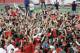 HOUSTON, TX - NOVEMBER 17: The Houston Cougars fans storm the field after the Cougars defeated the Louisville Cardinals at TDECU Stadium on November 17, 2016 in Houston, Texas. Houston Cougars won 36 to 10. (Photo by Thomas B. Shea/Getty Images)