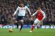 LONDON, ENGLAND - NOVEMBER 06: Vincent Janssen of Tottenham Hotspur and Hector Bellerin of Arsenal during the Premier League match between Arsenal and Tottenham Hotspur at Emirates Stadium on November 6, 2016 in London, England. (Photo by Catherine Ivill