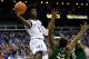 KANSAS CITY, MO - NOVEMBER 21: Josh Jackson #11 of the Kansas Jayhawks shoots during the CBE Hall of Fame Classic game at the Sprint Center on November 21, 2016 in Kansas City, Missouri. (Photo by Jamie Squire/Getty Images)