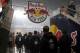 HARRISON, NJ - NOVEMBER 07: D.C. United take to the field to salute fans after their Eastern Conference Semifinal match against the New York Red Bulls was postponed due to weather conditions at Red Bull Arena on November 7, 2012 in Harrison, New Jersey.
