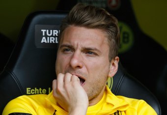 DORTMUND, GERMANY - MAY 09: Ciro Immobile of Dortmund looks on prior to the Bundesliga match between Borussia Dortmund and Hertha BSC at Signal Iduna Park on May 9, 2015 in Dortmund, Germany. (Photo by Boris Streubel/Getty Images)