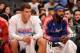 LOS ANGELES - DECEMBER 6: Blake Griffin #32 and Baron Davis #5 of the Los Angeles Clippers sit on a bench and during the game against the Sacramento Kings at Staples Center on December 6, 2010 in Los Angeles, California. The Clippers won 98-91. NOTE TO U