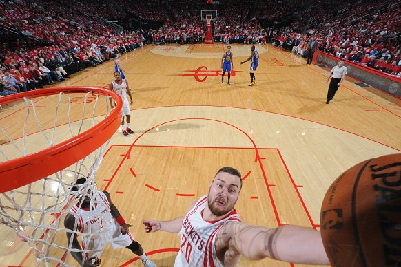 NBA Houston Rockets Donatas Motiejunas Signed Road Jersey