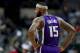 DALLAS, TX - DECEMBER 07: DeMarcus Cousins #15 of the Sacramento Kings takes on the Dallas Mavericks in the second half at American Airlines Center on December 7, 2016 in Dallas, Texas. NOTE TO USER: User expressly acknowledges and agrees that, by downlo